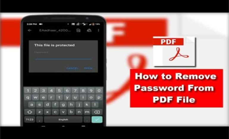 How To Remove Password From Pdf In Mobile